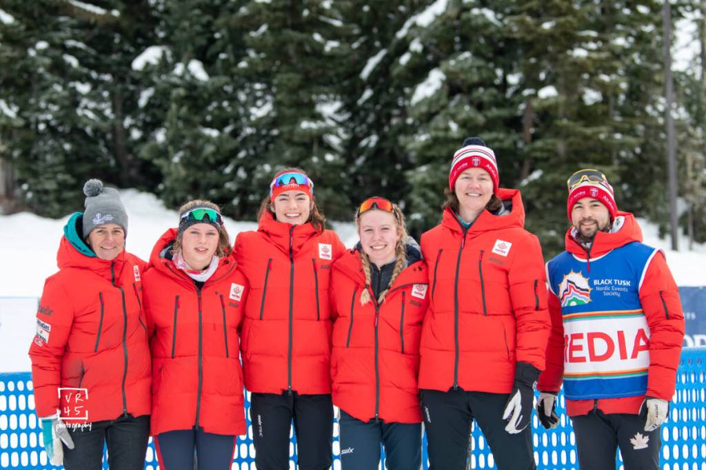 From left, Julie Beaulieu, Alexandra Luxmoore, Alison Mackie, Constance Lapointe, Jess Kryski and Nathaniel Mah of Nordiq Canada. (Photo by Doug Stephen)