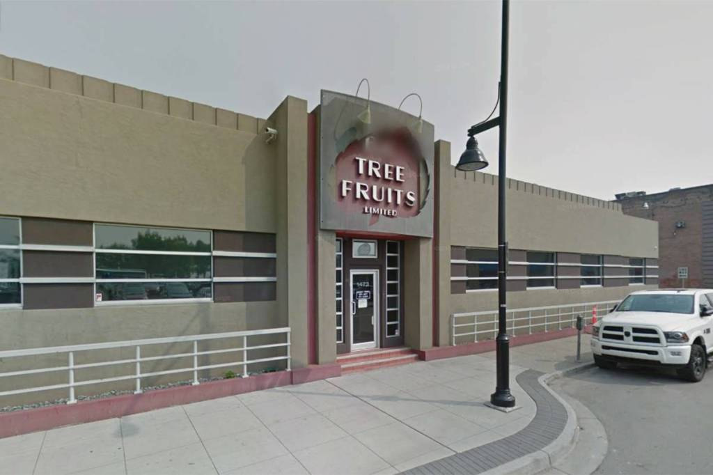 The BC Tree Fruits office on Water Street in Kelowna was sold in 2020 for $7.5 million. (Google Maps)